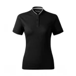 MALFINI Diamond women's polo shirt in cotton, jacquard knit with stripe, bomber-style collar, contoured fit to personalise with logo
