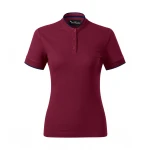 MALFINI Diamond women's polo shirt in cotton, jacquard knit with stripe, bomber-style collar, contoured fit to personalise with logo