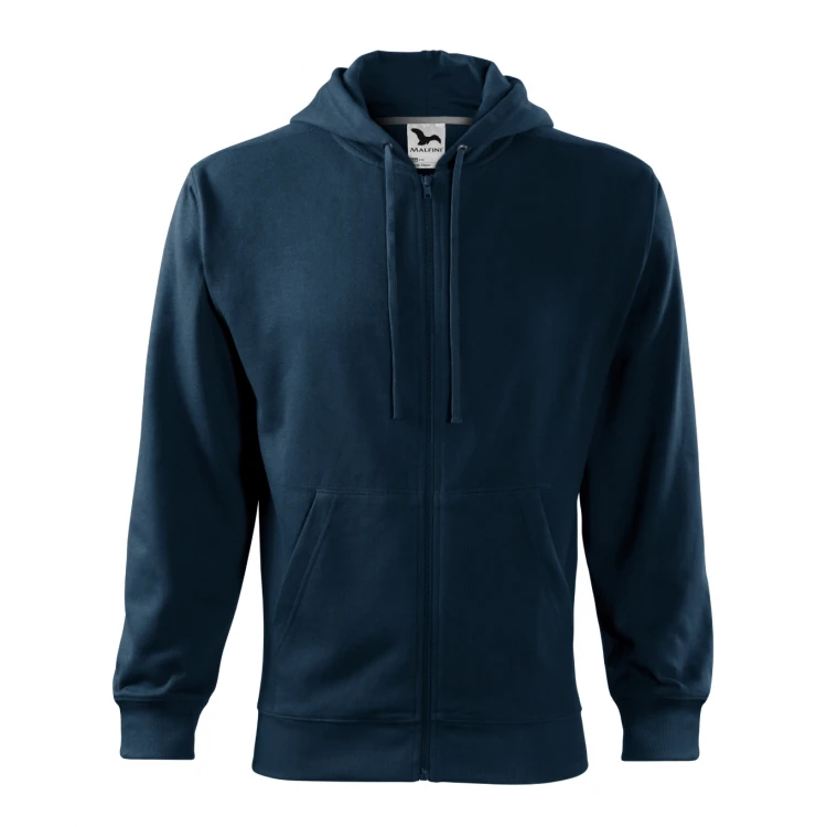 Sweat MALFINI Trendy Zipper avec fermeture éclair complète, capuche doublée et poches kangourou, disponible à personnaliser avec logo
