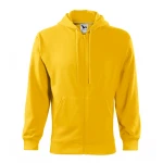 Sweat MALFINI Trendy Zipper avec fermeture éclair complète, capuche doublée et poches kangourou, disponible à personnaliser avec logo
