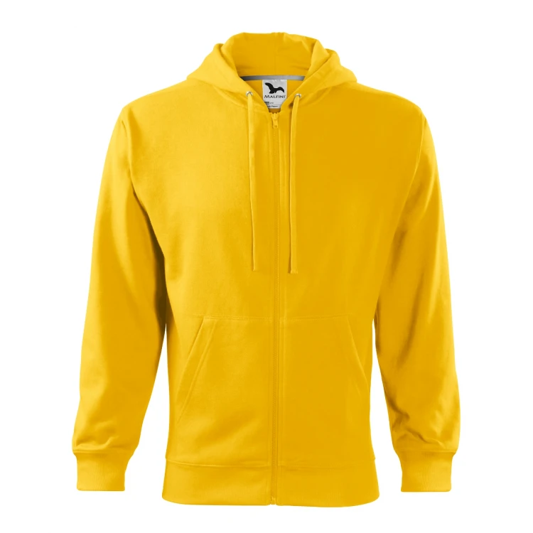 Sweat MALFINI Trendy Zipper avec fermeture éclair complète, capuche doublée et poches kangourou, disponible à personnaliser avec logo