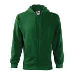 Sweat MALFINI Trendy Zipper avec fermeture éclair complète, capuche doublée et poches kangourou, disponible à personnaliser avec logo