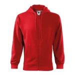 Sweat MALFINI Trendy Zipper avec fermeture éclair complète, capuche doublée et poches kangourou, disponible à personnaliser avec logo