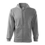Sweat MALFINI Trendy Zipper avec fermeture éclair complète, capuche doublée et poches kangourou, disponible à personnaliser avec logo