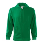 Sweat MALFINI Trendy Zipper avec fermeture éclair complète, capuche doublée et poches kangourou, disponible à personnaliser avec logo