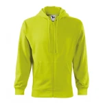 Sweat MALFINI Trendy Zipper avec fermeture éclair complète, capuche doublée et poches kangourou, disponible à personnaliser avec logo