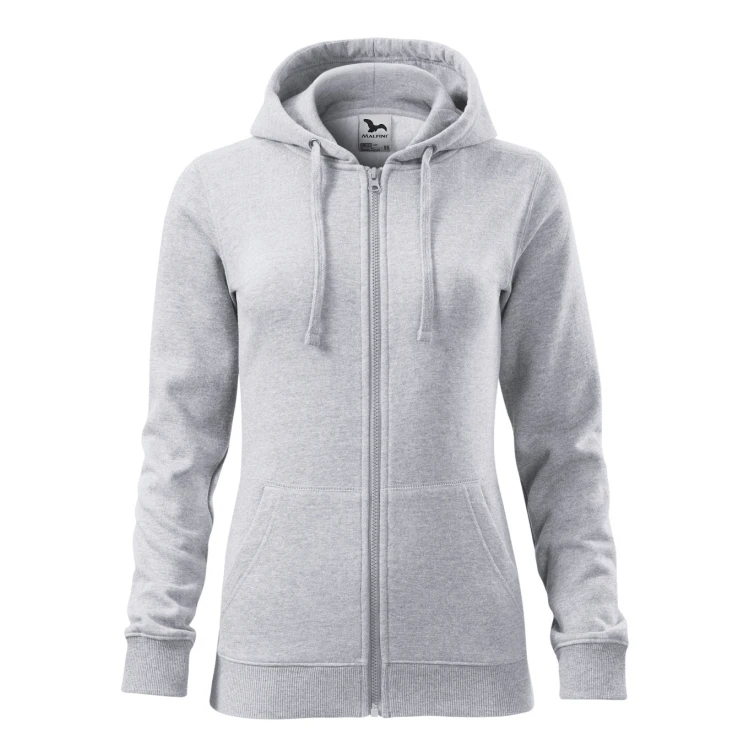 Sudadera MALFINI Trendy Zipper mujer con capucha y cremallera, corte entallado, lista para personalizar con logo