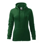 Sudadera MALFINI Trendy Zipper mujer con capucha y cremallera, corte entallado, lista para personalizar con logo