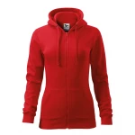 Sudadera MALFINI Trendy Zipper mujer con capucha y cremallera, corte entallado, lista para personalizar con logo