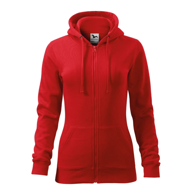 Sudadera MALFINI Trendy Zipper mujer con capucha y cremallera, corte entallado, lista para personalizar con logo