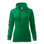 Sudadera MALFINI Trendy Zipper mujer con capucha y cremallera, corte entallado, lista para personalizar con logo