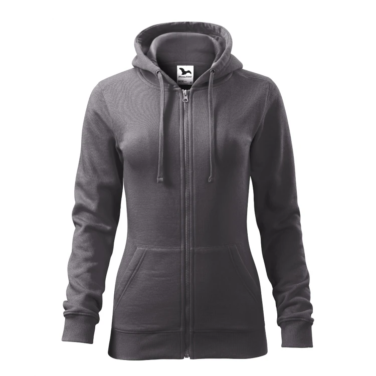 Sudadera MALFINI Trendy Zipper mujer con capucha y cremallera, corte entallado, lista para personalizar con logo