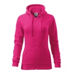 Sudadera MALFINI Trendy Zipper mujer con capucha y cremallera, corte entallado, lista para personalizar con logo