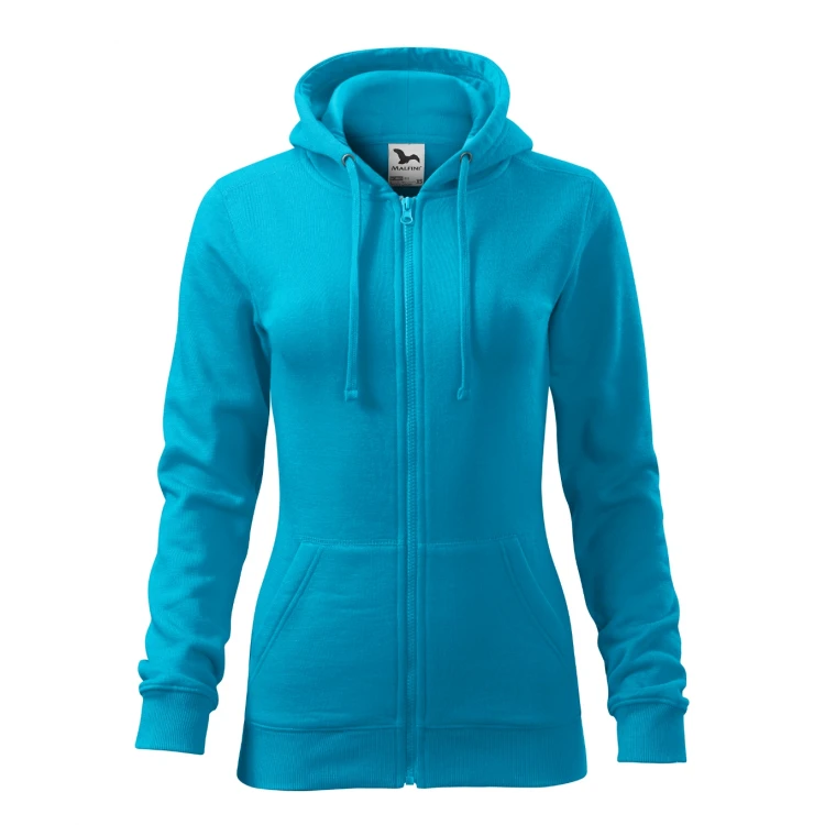 Sudadera MALFINI Trendy Zipper mujer con capucha y cremallera, corte entallado, lista para personalizar con logo