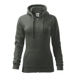 Sudadera MALFINI Trendy Zipper mujer con capucha y cremallera, corte entallado, lista para personalizar con logo