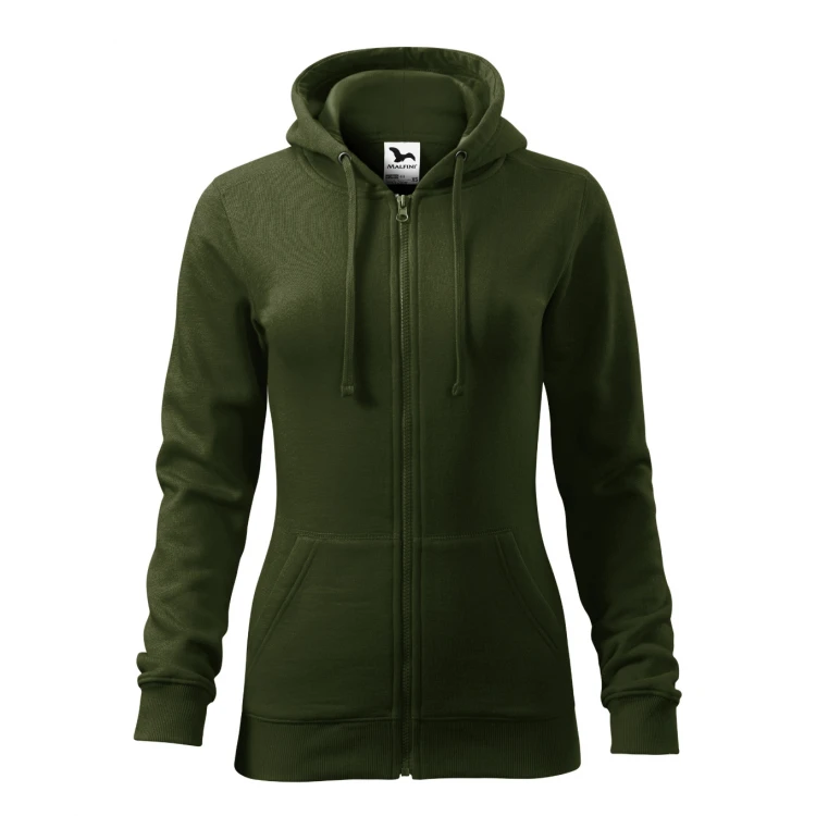 Sudadera MALFINI Trendy Zipper mujer con capucha y cremallera, corte entallado, lista para personalizar con logo