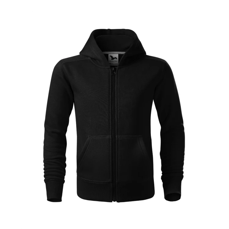 Felpa bambino aperta con zip e cappuccio