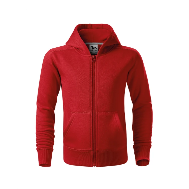Felpa bambino aperta con zip e cappuccio