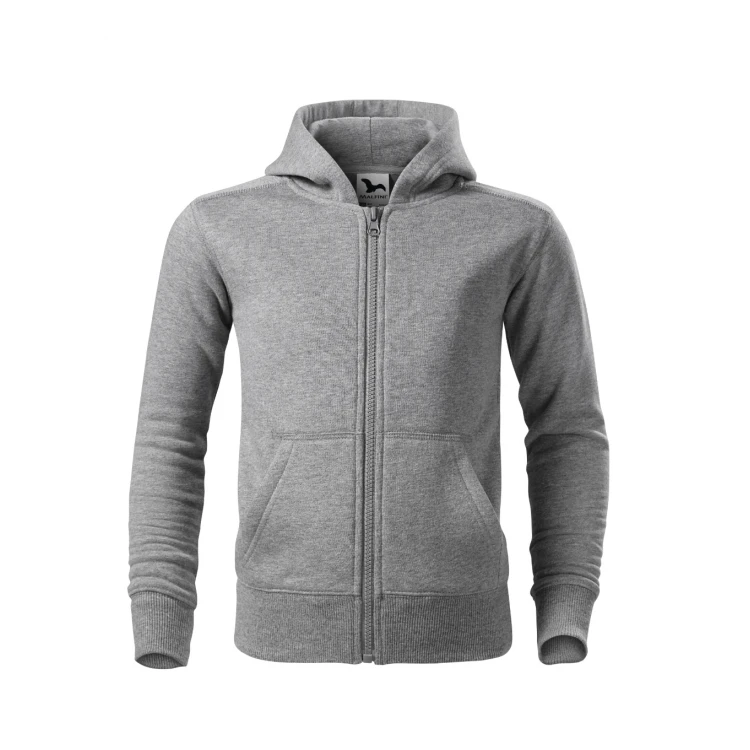 Felpa bambino aperta con zip e cappuccio