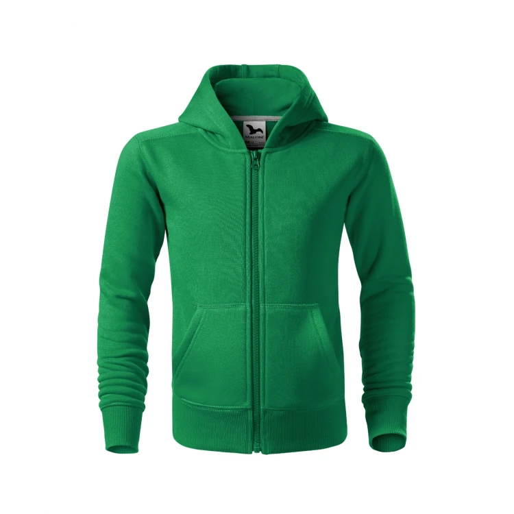 Felpa bambino aperta con zip e cappuccio
