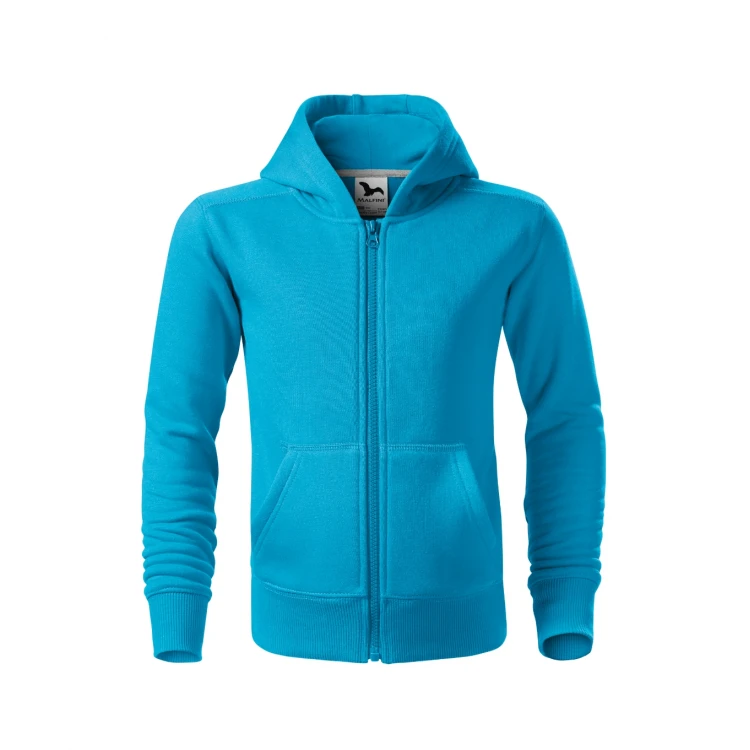 Felpa bambino aperta con zip e cappuccio