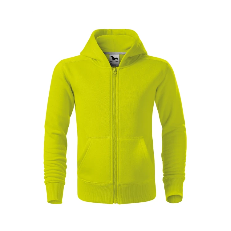 Felpa bambino aperta con zip e cappuccio
