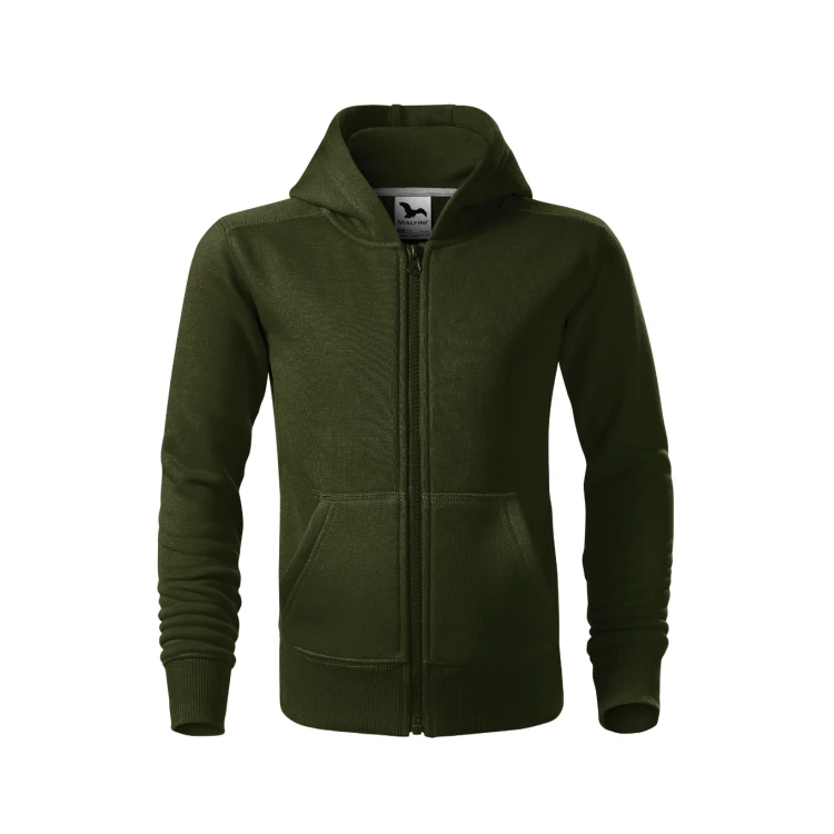 Felpa bambino aperta con zip e cappuccio