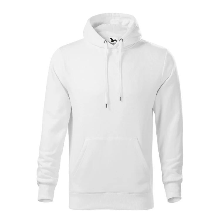 Sudadera gris con capucha MALFINI mod. Cape, bolsillo canguro, personalizable con logo
