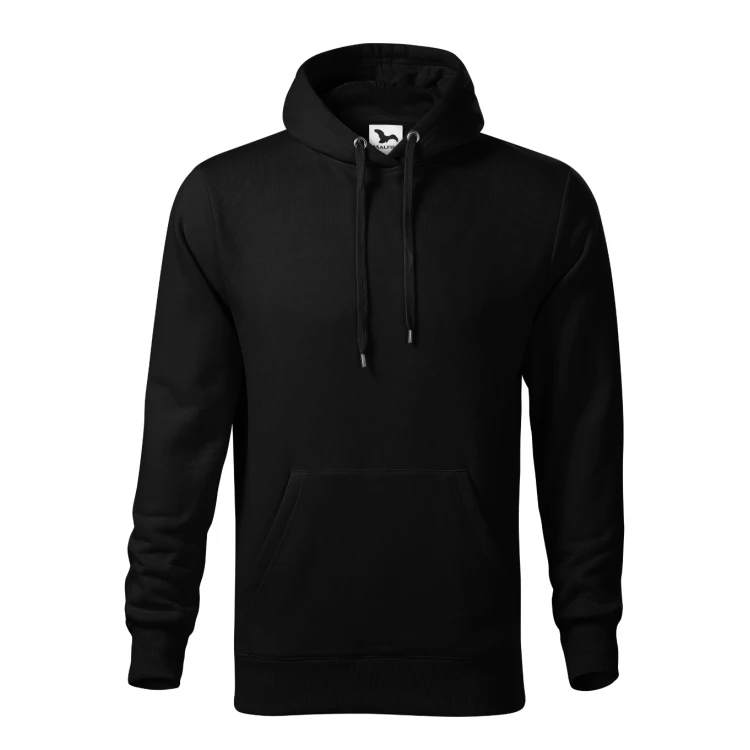 Sudadera gris con capucha MALFINI mod. Cape, bolsillo canguro, personalizable con logo