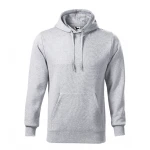 Sudadera gris con capucha MALFINI mod. Cape, bolsillo canguro, personalizable con logo