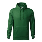 Sudadera gris con capucha MALFINI mod. Cape, bolsillo canguro, personalizable con logo