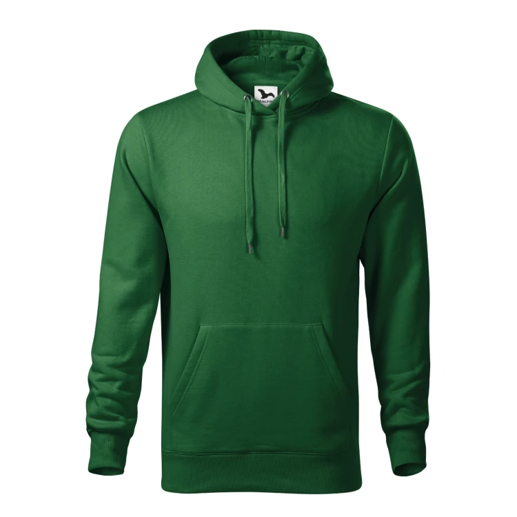 Sudadera gris con capucha MALFINI mod. Cape, bolsillo canguro, personalizable con logo