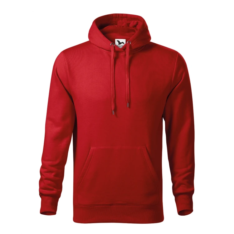 Sudadera gris con capucha MALFINI mod. Cape, bolsillo canguro, personalizable con logo