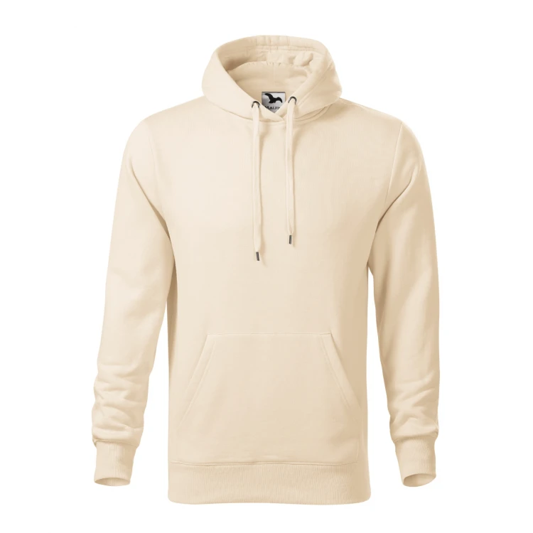 Sudadera gris con capucha MALFINI mod. Cape, bolsillo canguro, personalizable con logo