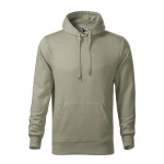 Sudadera gris con capucha MALFINI mod. Cape, bolsillo canguro, personalizable con logo