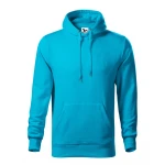 Sudadera gris con capucha MALFINI mod. Cape, bolsillo canguro, personalizable con logo