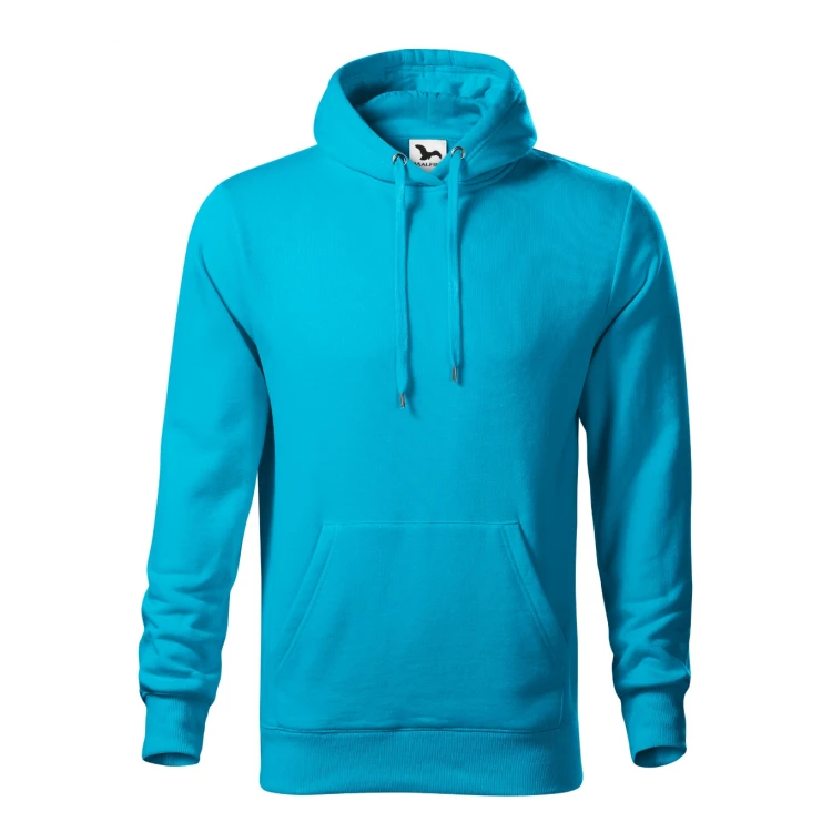 Sudadera gris con capucha MALFINI mod. Cape, bolsillo canguro, personalizable con logo