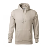 Sudadera gris con capucha MALFINI mod. Cape, bolsillo canguro, personalizable con logo