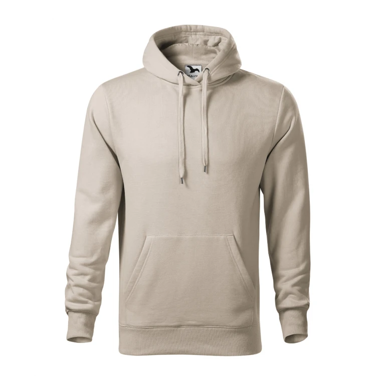 Sudadera gris con capucha MALFINI mod. Cape, bolsillo canguro, personalizable con logo
