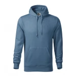 Sudadera gris con capucha MALFINI mod. Cape, bolsillo canguro, personalizable con logo