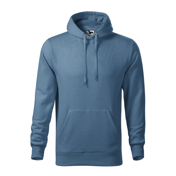 Sudadera gris con capucha MALFINI mod. Cape, bolsillo canguro, personalizable con logo