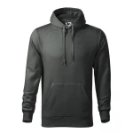 Sudadera gris con capucha MALFINI mod. Cape, bolsillo canguro, personalizable con logo