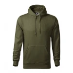 Sudadera gris con capucha MALFINI mod. Cape, bolsillo canguro, personalizable con logo
