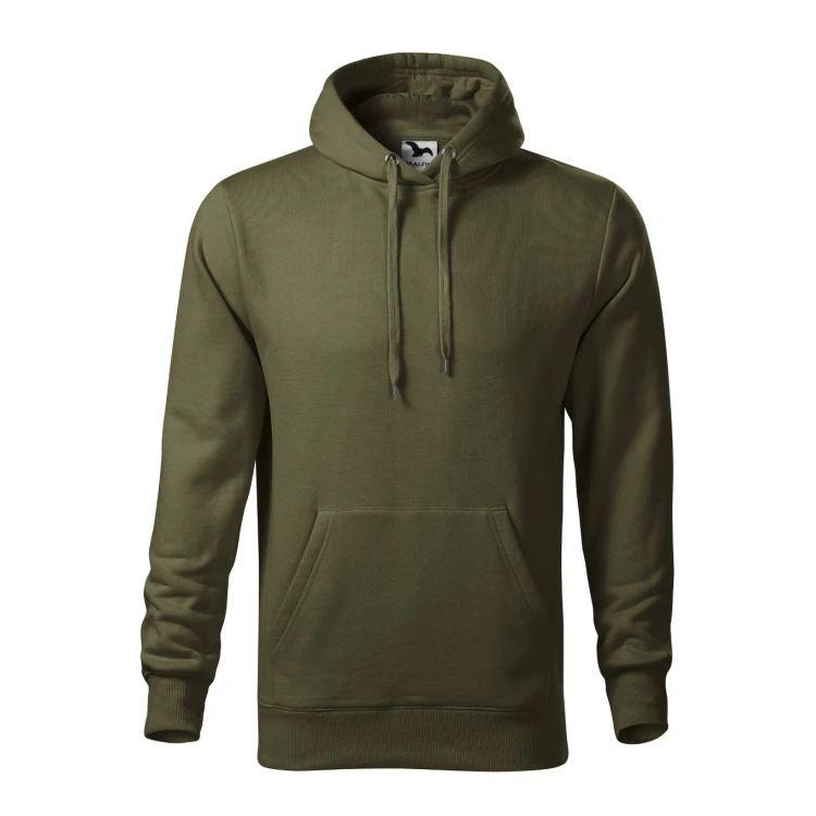 Sudadera gris con capucha MALFINI mod. Cape, bolsillo canguro, personalizable con logo