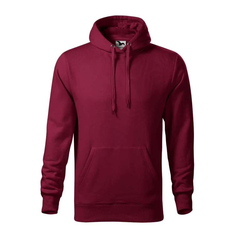 Sudadera gris con capucha MALFINI mod. Cape, bolsillo canguro, personalizable con logo