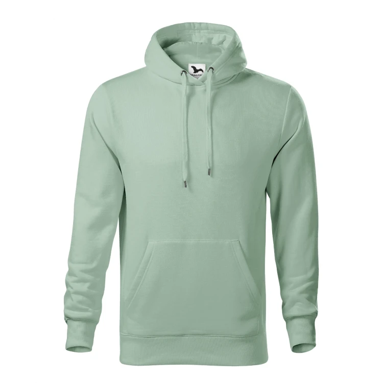 Sudadera gris con capucha MALFINI mod. Cape, bolsillo canguro, personalizable con logo