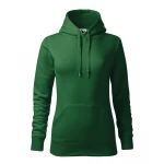Sudadera mujer MALFINI mod. Cape con capucha y bolsillo frontal, en algodón-poliéster gris, lista para personalizar con logo empresarial