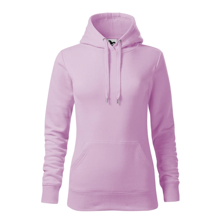 Sudadera mujer MALFINI mod. Cape con capucha y bolsillo frontal, en algodón-poliéster gris, lista para personalizar con logo empresarial