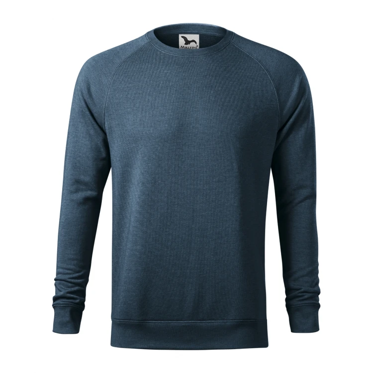 Sudadera cuello redondo con mangas raglán en mezcla algodón-poliéster, vista frontal, lista para personalizar con logo