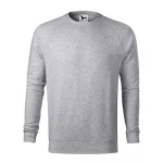 Sudadera cuello redondo con mangas raglán en mezcla algodón-poliéster, vista frontal, lista para personalizar con logo